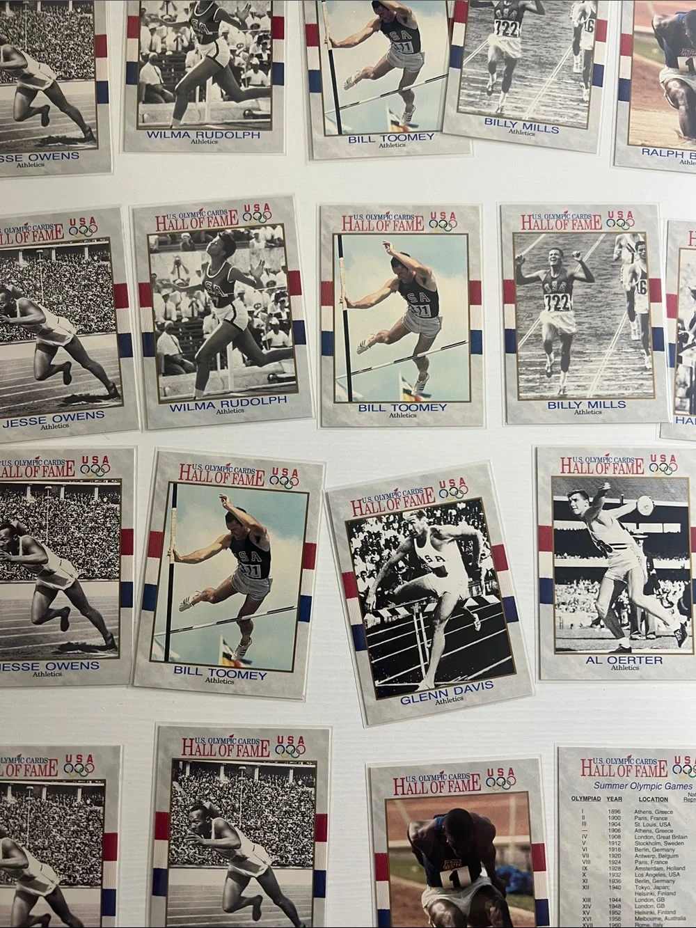 US Olympic Hall of Fame Athletics Trading Card Lot of 20